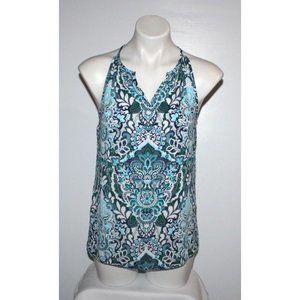 BANANA REPUBLIC Women's Blue Floral Top Size S